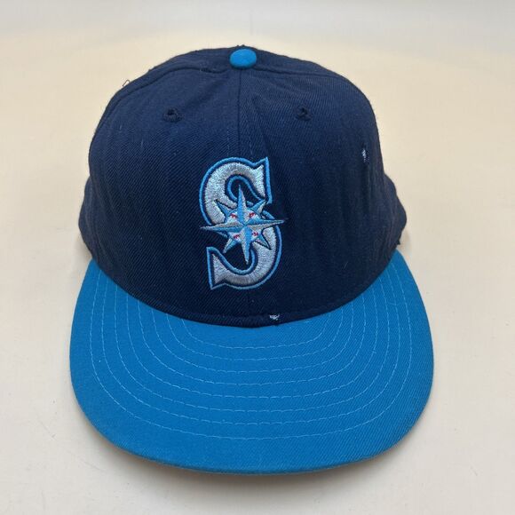 Vintage Seattle Mariners Hat 90s New Era 5950 Diamond Pro Model Size 7 USA - Picture 1 of 5